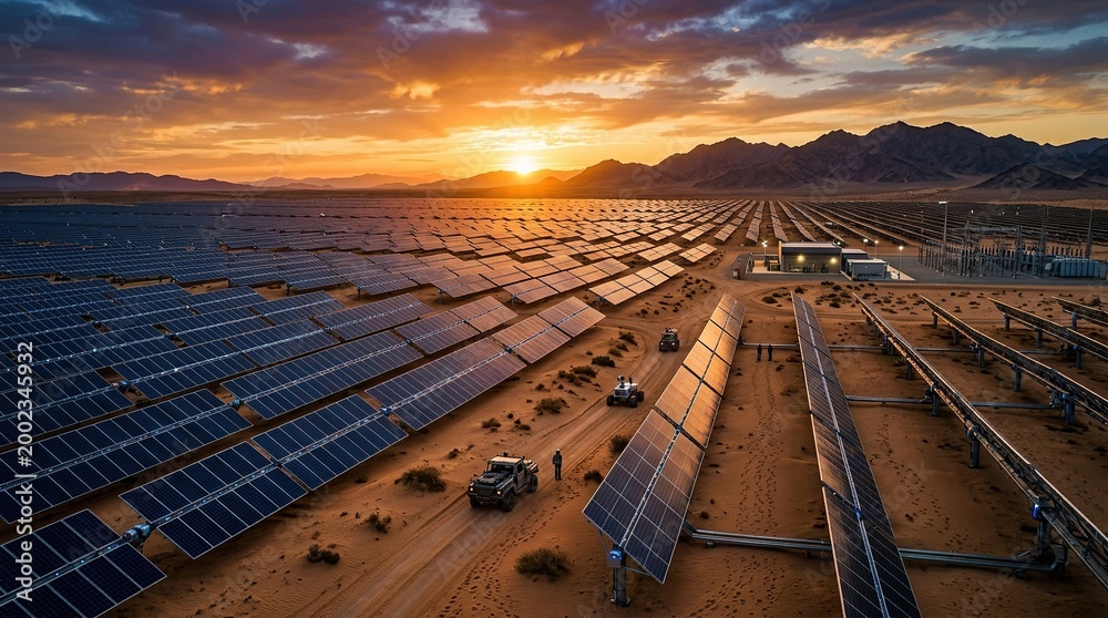 1.2MW Ground Mounted Industrial Solar Array Farm Deployed with Active Single Axis Trackers by PowerPlus360 Engineers